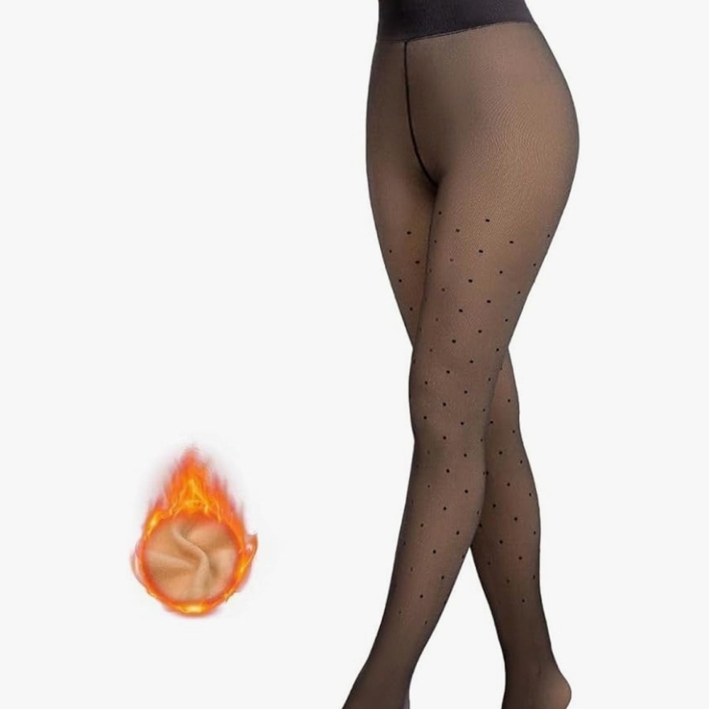 Klash Beauty winter tights heart design thermopanty size small